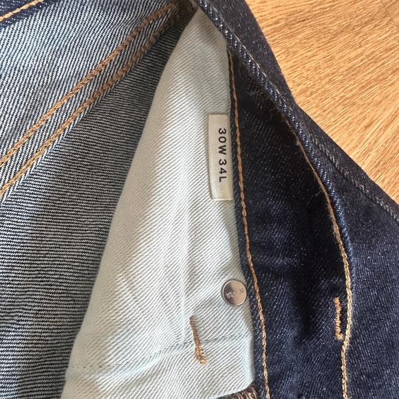 BUCK MASON 💙 Japanese Indigo Dark Wash Straight Leg Jeans Size 30Wx34L LIKE NEW - Picture 3 of 8